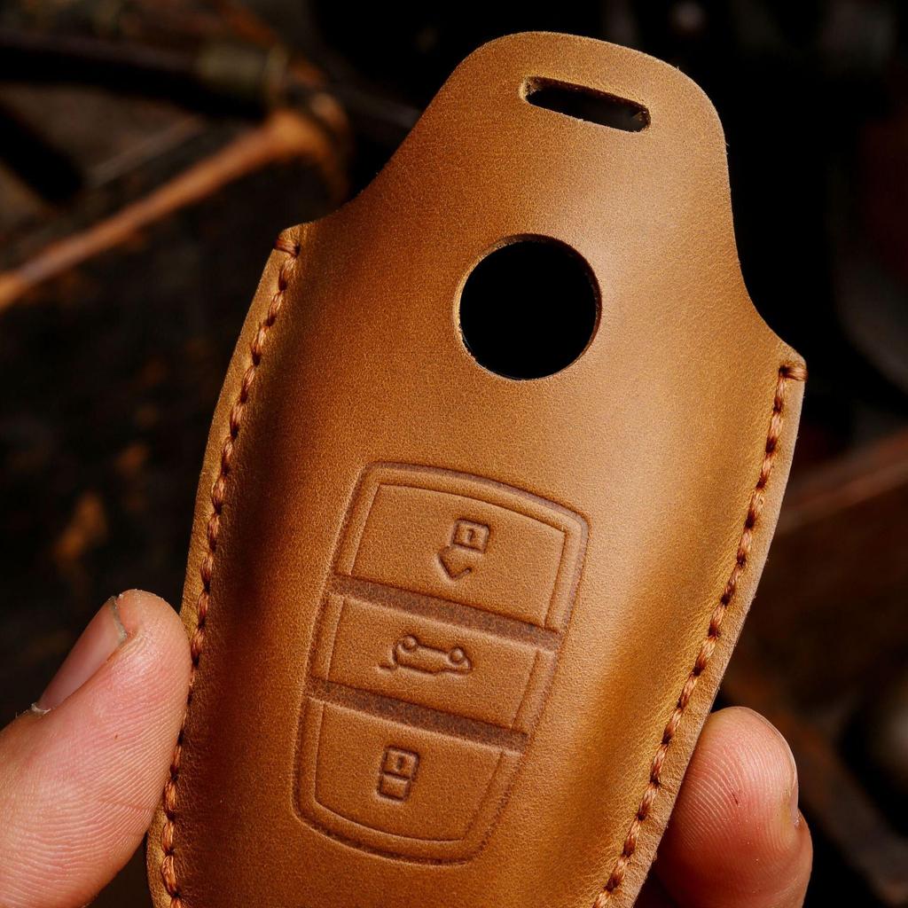GUSHIBEI Роскошный кожаный чехол для ключей ручной работы для Volkswagen