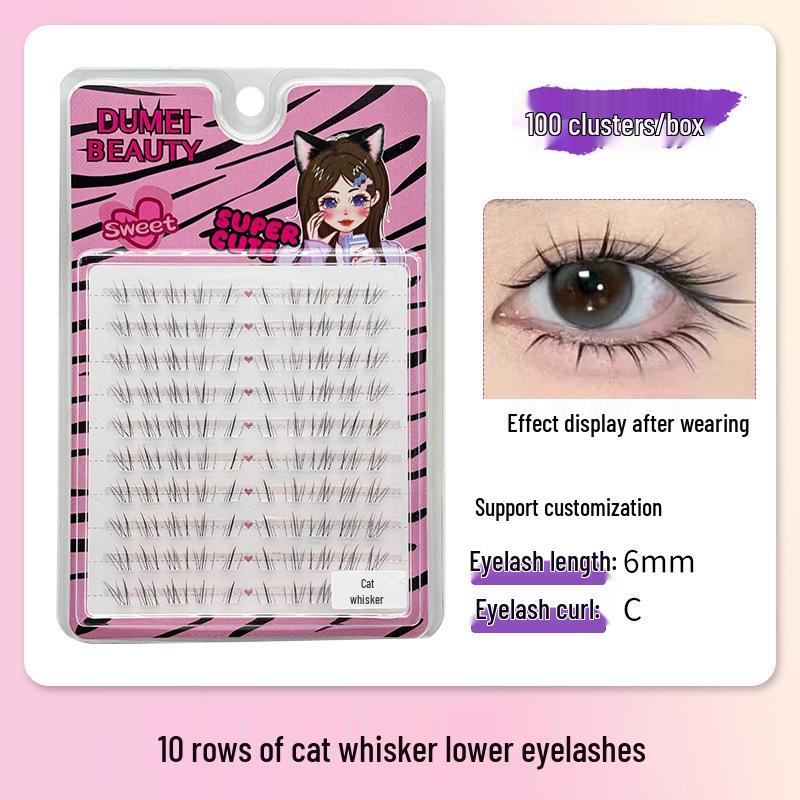 10-Row Autumn Leaf & Sunflower Faux Eyelashes - Flat, Glue-Free