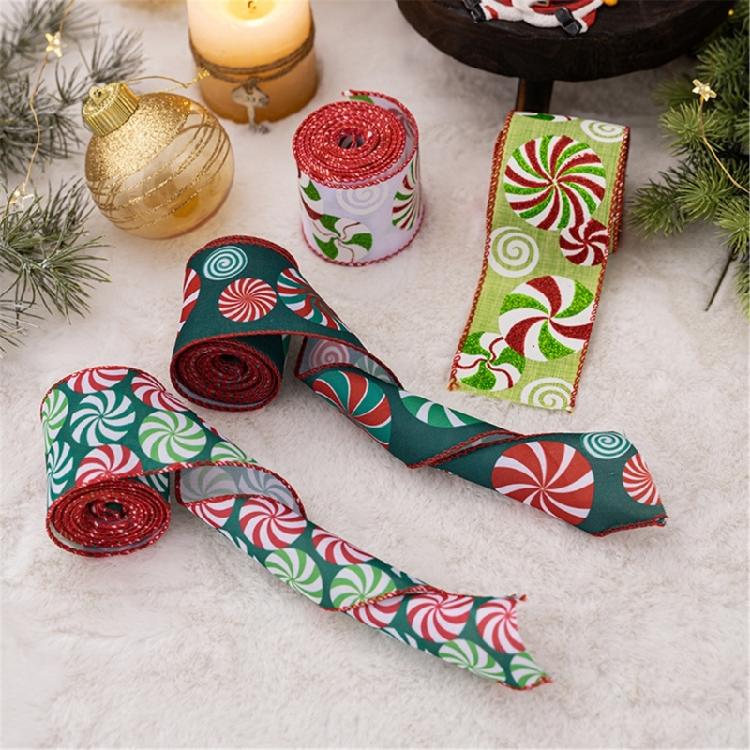 Creative Gift Decoration Ribbons Decorative Christmas Fabric Crafting Ribbons for Home and Party Embellishments