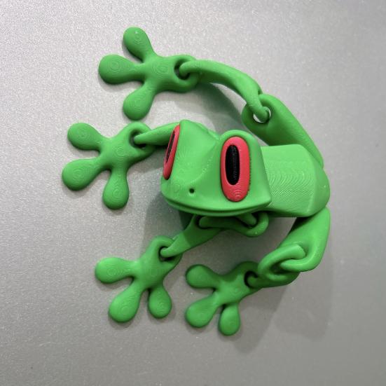 3D-печатная магнитная игрушка-лягушка с подвижными суставами, магнит на холодильник в виде лягушки, шарнирная подвижная модель лягушки, фигурка, украшение, орнамент