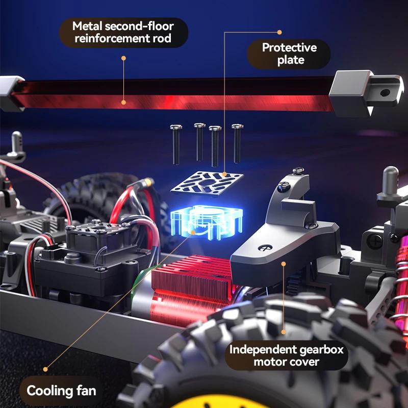 AAYB1 SG110 PRO 1:10 Радиоуправляемая Машина 2.4G 4WD Высокоскоростная С Светом Большой Электрический Пульт Дистанционного Управления Гусеничный 4x4 Внедорожник Игрушка Для Ребенка Подарок