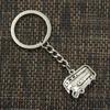 Модный брелок для ключей 30 мм, металлический брелок для ключей, ювелирные изделия, антикварное покрытие, лондонский автобус, автомобиль, подвеска 20x25 мм
