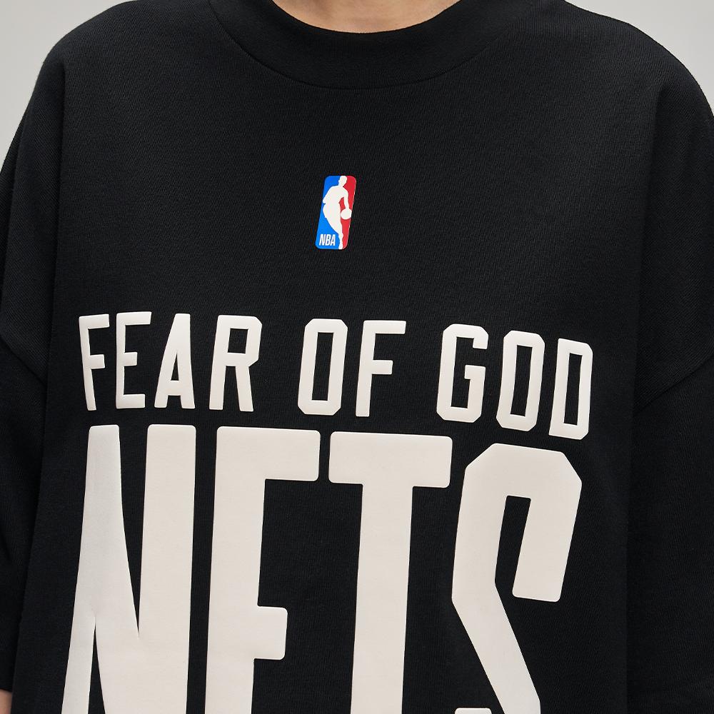 Fear of God Essentials Nets Футболка 90-х Черная Мужские Топы 125NB252024F