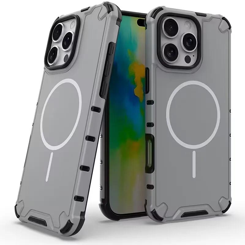 New and Cool Magnetic Wireless Charge Anti Drop Armor Case for IPhone 16 15 14 13 12 11 Pro Max Plus For Magsafe Case