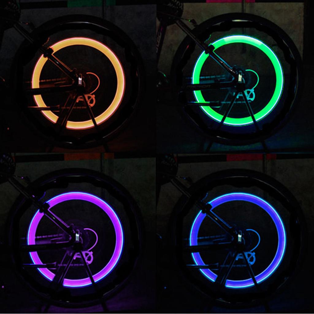 4 шт., велосипед, автомобиль, колесо мотоцикла, шина, крышка клапана, вспышка, светодиодная лампа, автомобильные аксессуары