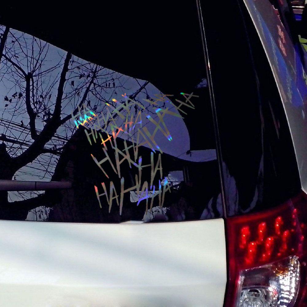 Ноутбуки Светоотражающий Декор Авто Украшение ХАХАХА Автомобильные Наклейки Мотоциклетный Шлем Наклейка на Автомобиль