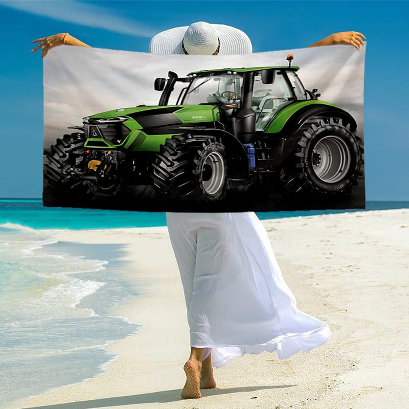 Tractor Fashion Beach Towel: Ideal for Summer Adventures Soft, absorbent and quick drying suitable for swimming and bathing