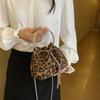 Мода леопардовый принт маленькая сумка весна новая портативная сумка-ведро ретро цепочка сумка через плечо