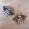 Vintage Fashion Xiaoxiangfeng Bee Brooch Medieval Diamond Insect Pin Women'S Coat Corsage Accessories