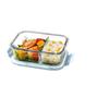 Microwaveable Divided Glass Lunch Box Set