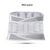Lumbar Support Belt Lumbosacral Back Brace Design Adjustable Support Straps Anti-skid Waist Belt with Stays Breathable Mesh Gray
