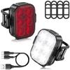Bicycle Light Arespark USB Rechargeable Front and Rear Waterproof IP65 LED Bicycle Lighting Warning For Mountain Road Mountain Night Safety Hours Fast