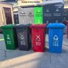 USAN HOME Industrial 240L Flip-Lid Wheelie Bin