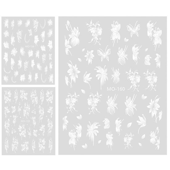 Nail Sticker Elegant Hand-Painted Flower Butterfly Long-Lasting Ins Style Nail Art Decals Women Accessories