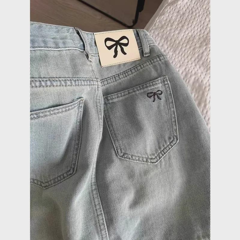 Женская юбка-трапеция из ретро-джинса больших размеров с высокой талией на лето