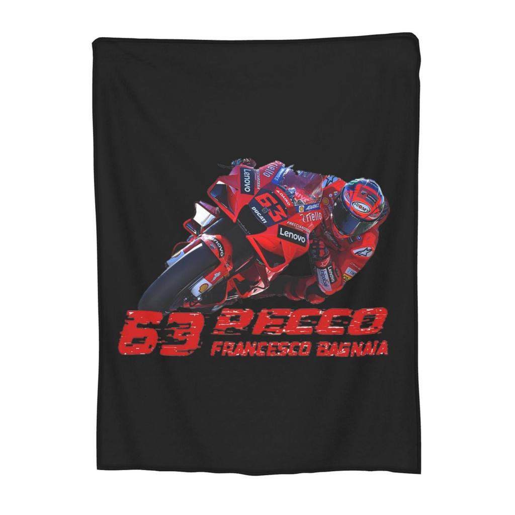 Pecco Bagnaia Blanket Fleece Sofa Throw Blanket Multifunction for Home Bedroom Office Throws Bedspread Quilt