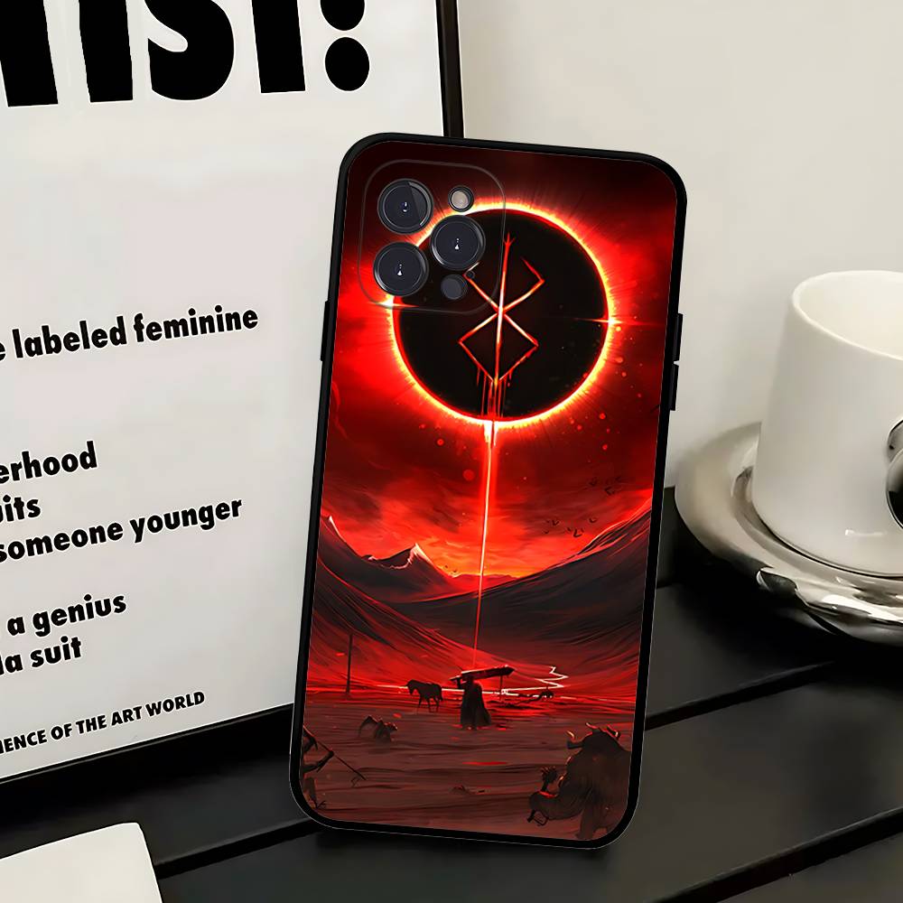 Модный аниме чехол Berserk Guts для iPhone 17 16 15 16e 14 13 12 11 Pro Max Plus Чехол Защитная крышка Coque
