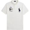 Polo Custom Slim Fit Вышитая буквами животных футболка-поло с коротким рукавом Мужские топы Выбеленный MNPOKNI1N822929-100