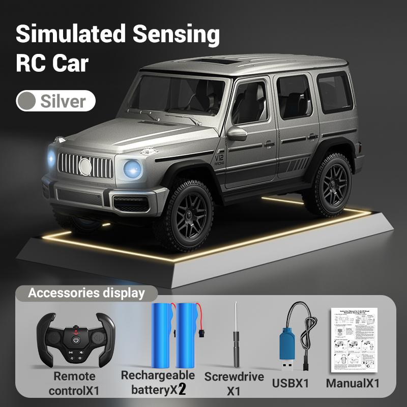 Модель имитации распознавания жестов радиоуправляемой машины 1:14 2.4G Benz 4WD Control Off-Road Vehicle 34CM Climbing Toys Cars for Children Gift