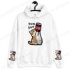 Cartoon Cat Drink Salary Increase Beverages Mens Women Hoodies Fashion Casual Hoodies Pleasure Sweatshirts Home Harajuku Tops