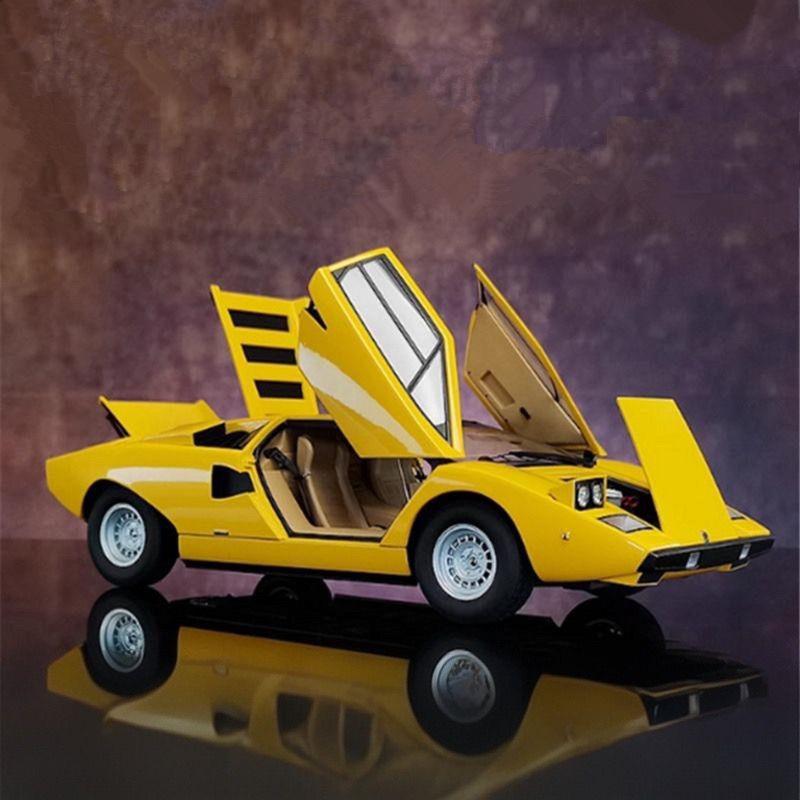 1/32 Lamborghini Countach LP5000s Сплав Модель Спортивного Автомобиля Литые Металлические Гоночные Автомобили для Трека Модель Транспортных Средств Симуляция Звук Свет Детская Игрушка Подарок
