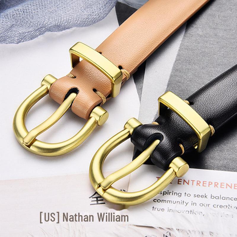 «Модный женский ремень с пряжкой: «Узкий корейский стиль для джинсов и платьев»