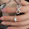 Chic And Simple Summer 2024 Heart Lace Bow Ring For Women Fashionable Adjustable Fingerwear