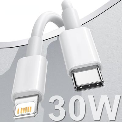 Кабель USB C мощностью 30 Вт для iPhone 14 13 Pro Max, кабель PD для быстрой зарядки типа C и кабель Lightning, шнур для iPhone 11 12 mini Pro Max X XS XR