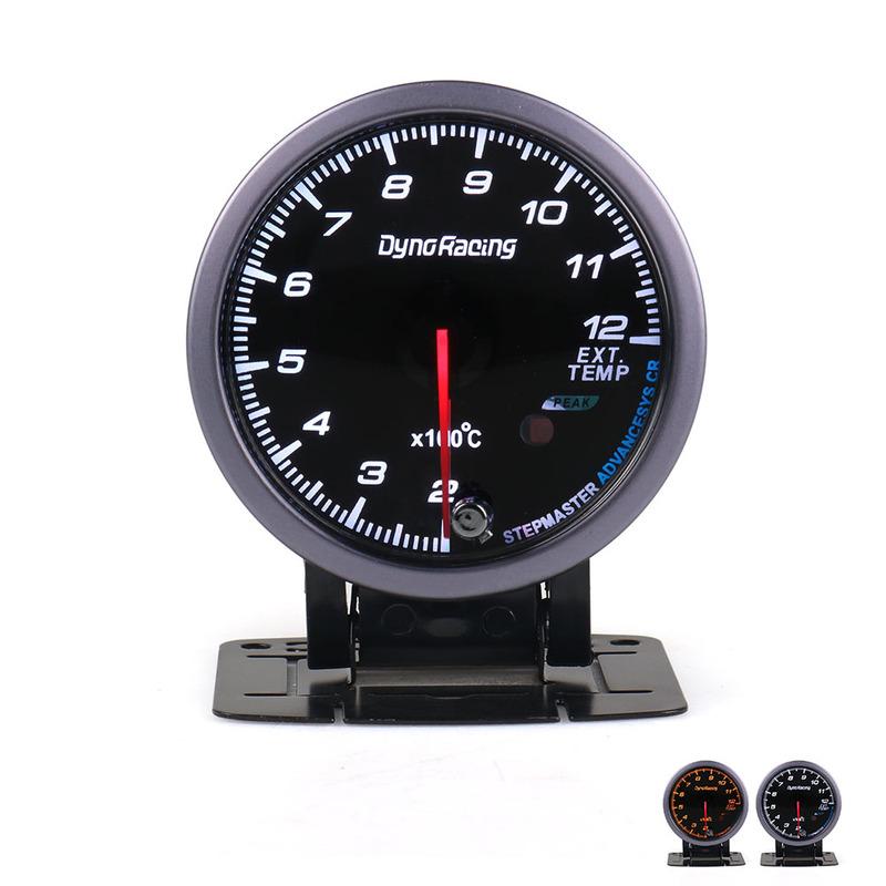 60mm EGT Gauge 200-1200°C White Amber Dual Light Peak Memory Exhaust Temp Car Meter