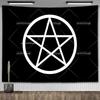 Hippie Pentagram Wiccan Wall Tapestry Occult Witchcraft Tapestry Aesthetic Satanic Goat Head Tapestries Living Room Decoration