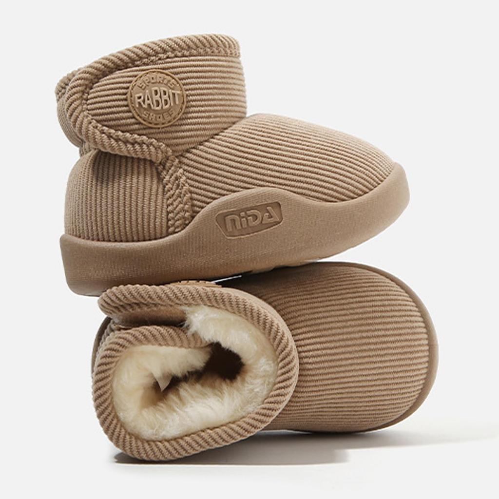 BicoBico Snow Cotton Снежные ботинки для малышей и уличная обувь на липучке SC015YE18 Детские ботинки, для девочек, теплые, мягкие, нескользящие, легкие, застежка,