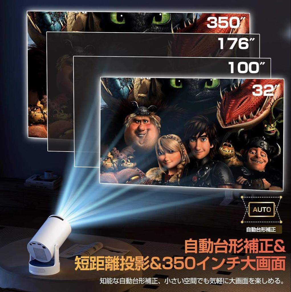 [USED] 2025 Upgraded Projector for Home Use, High Brightness, White