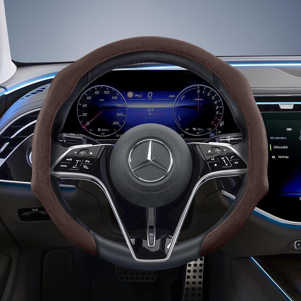Подходит для премиальных замшевых накидок на руль Mercedes-Benz с защелками, нескользящих и долговечных, доступны в круглом и D-образном исполнении