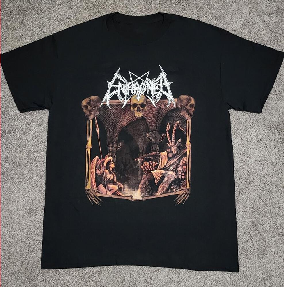Коллекция 'Enthroned Band' Футболка с коротким рукавом Хлопок Черный Все размеры AC3063 Унисекс Футболка