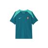 Dri-FIT Retro Sports Color Block Logo Embroidered Knit Crew Neck Short Sleeve Football Shirt Unisex Tops Blue Green FJ2923-381