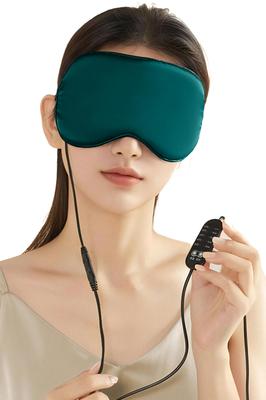 Фиолетовый Eye Soft to the Easy to Washable Temperature Расслабляющая маска для сна, Горячая, Шелковистая на ощупь, Многоразовая, Таймер, USB, Блокировка света, Использование, Легкая, Накладка,