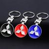 Car Metal Key Chain Hanging KeyChain Best Gift Key Ring Jewelry for Mitsubishi Lancer Pajero Outlander L200 EVO Center Hub Cap