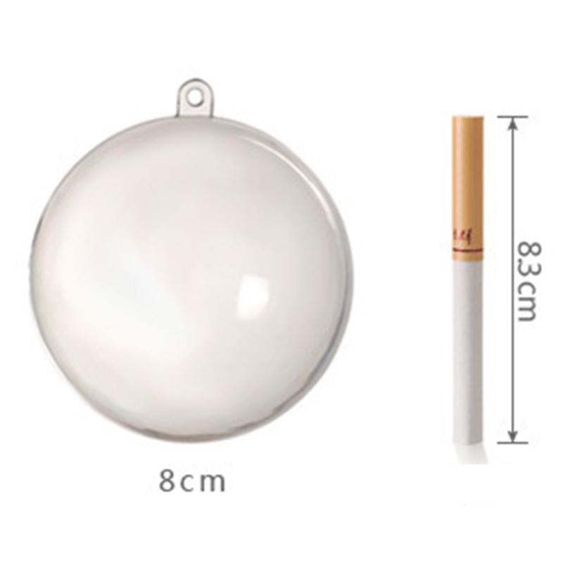 Прозрачный полый пластиковый шар, используемый в качестве рождественского украшения, коробки для конфет и подвески вечных цветов