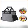 10L Thermal Insulated Lunch Bag Box with Ice Pack Cooler Handbag Crossbody Shoulder Tote for Picnic Camping Food