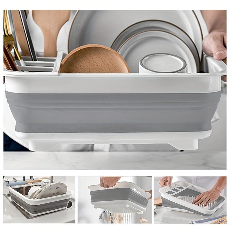 Складная сушилка для посуды Кухонная миска Стойка для крышек посуды Стойка для сушки Кухонные аксессуары Органайзер Корзина Многофункциональная сушилка для посуды
