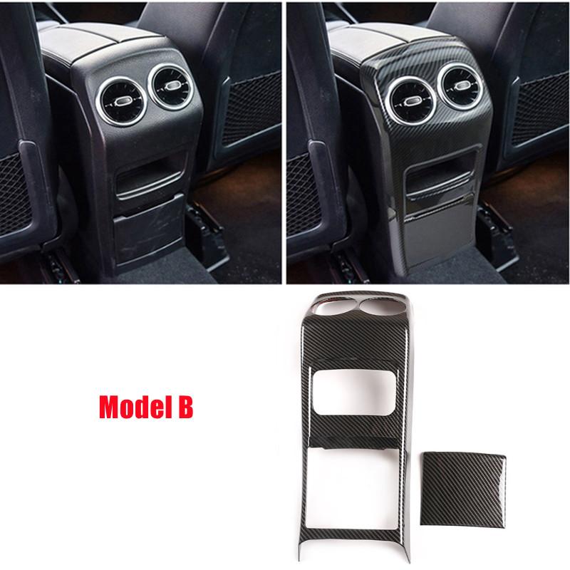 Углеродное волокно стиль автомобиля задняя крышка кондиционера наклейка подходит для Mercedes Benz B Class W247 GLB X247 GLA H247