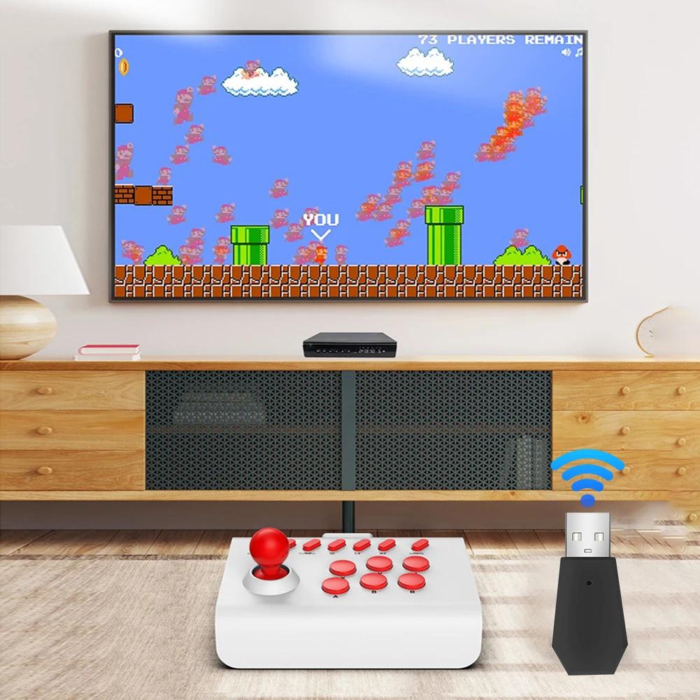 Беспроводной игровой контроллер-аркадный джойстик с USB-приемником для ПК/Android/iOS/Switch/PS3/PS4, файтинг-стик для Street Fighter