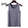 Женский нижний жилет из ледяного шелка, бесшовный, без рукавов, чистый цвет, плюс размер, эластичный, с круглым вырезом, с сухим охлаждением, бретелька для летних свиданий, офиса, отдыха