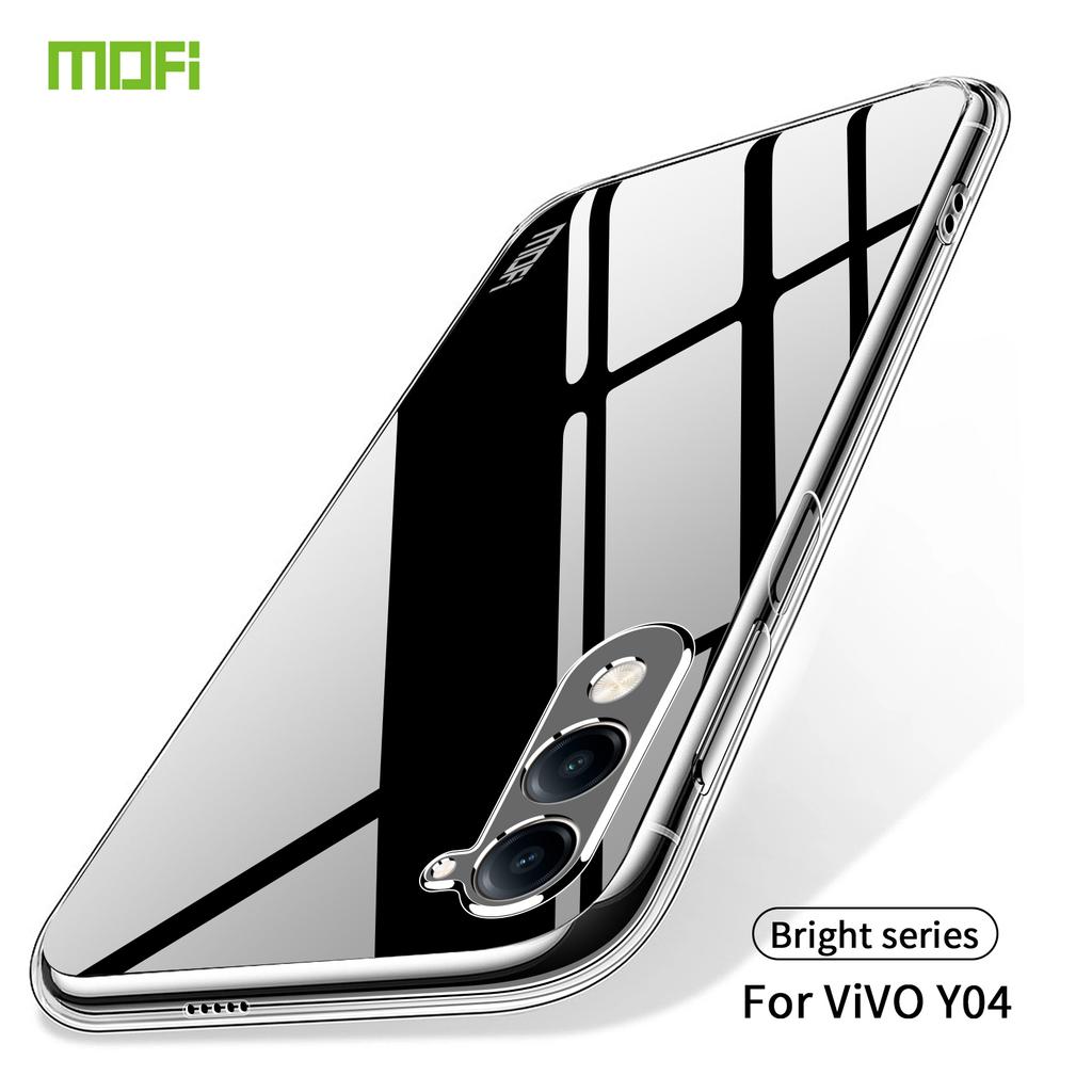 For vivo Y29 5G/vivo Y04 4G Clear Phone Case MOFI Ultra-Thin TPU Phone Back Cover