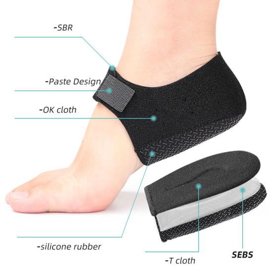 1 пара чашек для поддержки пятки при подошвенном фасциите, защитные накладки на пятку, рукава, накладки для облегчения боли при ахиллите, защитные накладки для мужчин и женщин