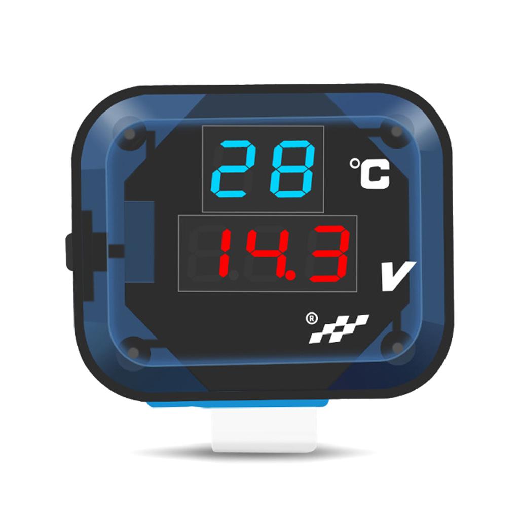 12-24 В мотоциклетный руль, тестер температуры и напряжения с зарядным устройством USB, водонепроницаемый модифицированный аксессуар для мотоцикла