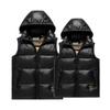 2024 Winter Black Gold Detachable Hood Down Cotton Vest - Unisex Thickened Short Outerwear