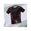 Mens 3D Digital Print Athletic Running Tee - Breathable Quick Dry Short Sleeve T-Shirt Workout