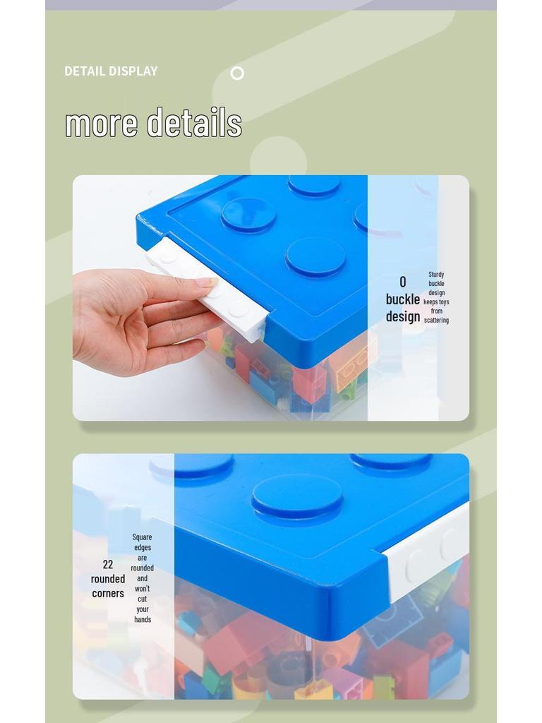 Очень большой прозрачный ящик для хранения игрушек для детских строительных блоков и закусок