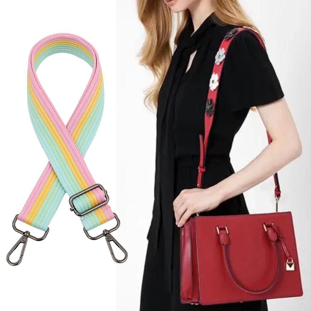 Удлиненный ремень для замены плечевой сумки Стильный и прочный волоконный ремень-слинг Многоцветный ремень для сумки Легкий для девочек